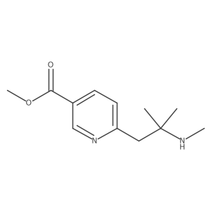 Methyl 6-[2-methyl-2-(methylamino)propyl]pyridine-3-carboxylate结构式