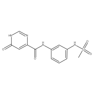 6-hydroxy-N-(3-methanesulfonamidophenyl)pyrimidine-4-carboxamide结构式