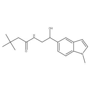 N-(2-hydroxy-2-(1-methyl-1H-indol-5-yl)ethyl)-3,3-dimethylbutanamide结构式
