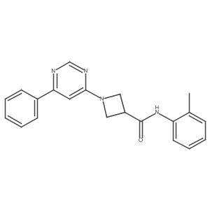 N-(2-methylphenyl)-1-(6-phenylpyrimidin-4-yl)azetidine-3-carboxamide Structure