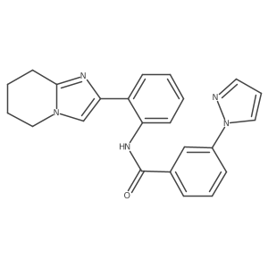 3-(1H-pyrazol-1-yl)-N-(2-(5,6,7,8-tetrahydroimidazo[1,2-a]pyridin-2-yl)phenyl)benzamide结构式