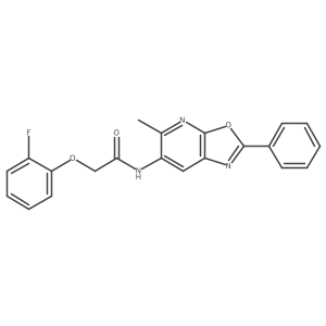 2-(2-fluorophenoxy)-N-(5-methyl-2-phenyloxazolo[5,4-b]pyridin-6-yl)acetamide Structure