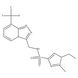 1-ethyl-2-methyl-N-((8-(trifluoromethyl)-[1,2,4]triazolo[4,3-a]pyridin-3-yl)methyl)-1H-imidazole-4-sulfonamide Structure