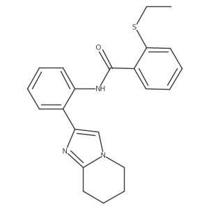 2-(ethylthio)-N-(2-(5,6,7,8-tetrahydroimidazo[1,2-a]pyridin-2-yl)phenyl)benzamide结构式
