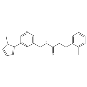 N-((5-(1-methyl-1H-pyrazol-5-yl)pyridin-3-yl)methyl)-3-(o-tolyl)propanamide Structure