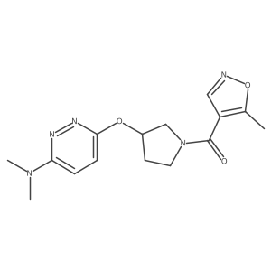 (3-((6-(Dimethylamino)pyridazin-3-yl)oxy)pyrrolidin-1-yl)(5-methylisoxazol-4-yl)methanone Structure