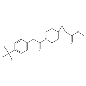 Methyl 6-(2-(4-(trifluoromethyl)phenyl)acetyl)-6-azaspiro[2.5]octane-1-carboxylate Structure