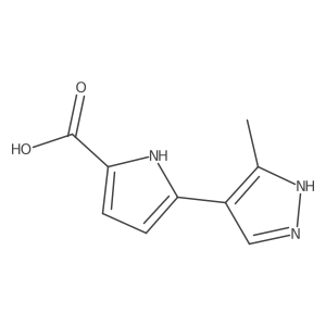 5-(3-Methyl-1H-pyrazol-4-yl)-1H-pyrrole-2-carboxylic acid Structure