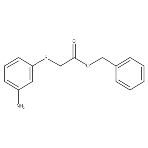 Phenylmethyl 2-[(3-aminophenyl)thio]acetate结构式