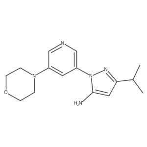 3-Isopropyl-1-(5-morpholinopyridin-3-yl)-1H-pyrazol-5-amine结构式