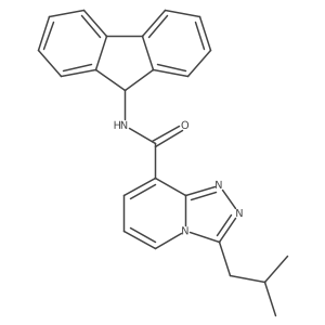 N-(9H-Fluoren-9-yl)-3-(2-methylpropyl)-[1,2,4]triazolo[4,3-a]pyridine-8-carboxamide结构式