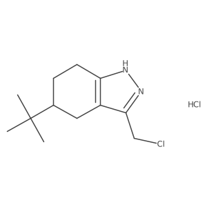 5-(tert-butyl)-3-(chloromethyl)-4,5,6,7-tetrahydro-2H-indazole hydrochloride结构式