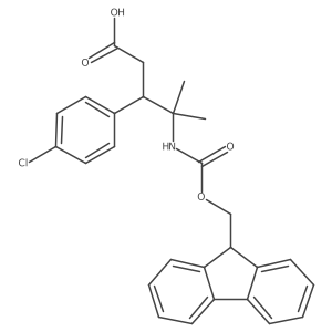 3-(4-Chlorophenyl)-4-(9H-fluoren-9-ylmethoxycarbonylamino)-4-methylpentanoic acid Structure