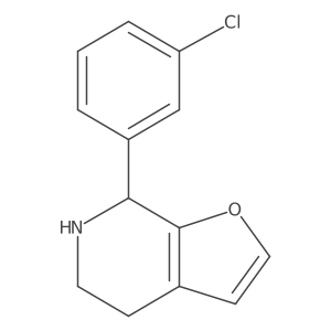 7-(3-chlorophenyl)-4H,5H,6H,7H-furo[2,3-c]pyridine结构式