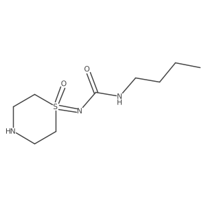 3-Butyl-1-(1-oxo-1lambda6-thiomorpholin-1-ylidene)urea结构式
