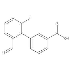 3-(2-Fluoro-6-formylphenyl)benzoic acid结构式
