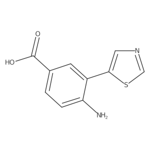 4-Amino-3-(1,3-thiazol-5-yl)benzoic acid结构式