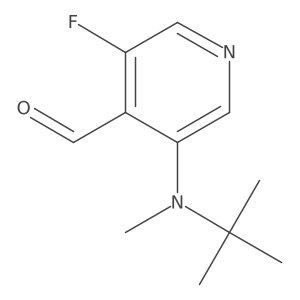 3-[Tert-butyl(methyl)amino]-5-fluoropyridine-4-carbaldehyde结构式