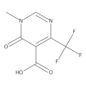 1-Methyl-6-oxo-4-(trifluoromethyl)-1,6-dihydropyrimidine-5-carboxylic acid结构式