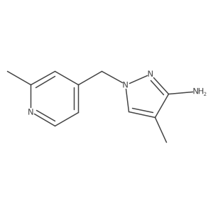 4-methyl-1-[(2-methylpyridin-4-yl)methyl]-1H-pyrazol-3-amine Structure