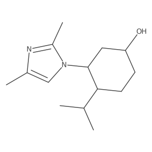 3-(2,4-dimethyl-1H-imidazol-1-yl)-4-(propan-2-yl)cyclohexan-1-ol结构式
