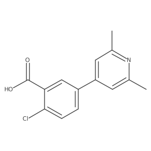 2-Chloro-5-(2,6-dimethylpyridin-4-yl)benzoic acid Structure