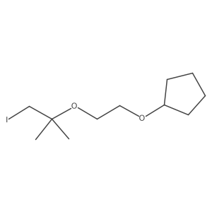 {2-[(1-Iodo-2-methylpropan-2-yl)oxy]ethoxy}cyclopentane Structure