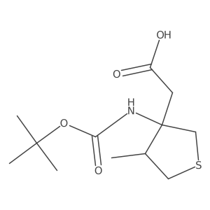 2-(3-{[(Tert-butoxy)carbonyl]amino}-4-methylthiolan-3-yl)acetic acid Structure