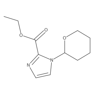 Ethyl 1-(tetrahydro-2H-pyran-2-YL)-1H-imidazole-2-carboxylate结构式