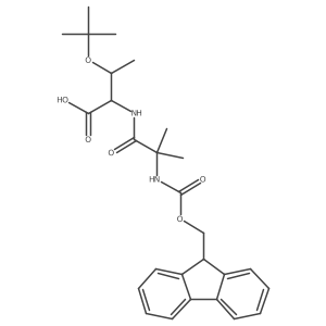 (2S,3R)-3-(tert-butoxy)-2-[2-({[(9H-fluoren-9-yl)methoxy]carbonyl}amino)-2-methylpropanamido]butanoic acid结构式