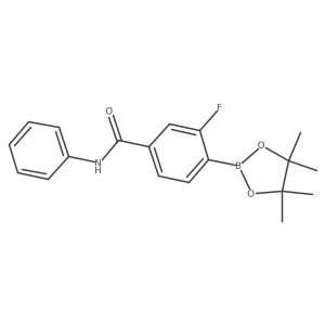3-fluoro-N-phenyl-4-(4,4,5,5-tetramethyl-1,3,2-dioxaborolan-2-yl)benzamide结构式