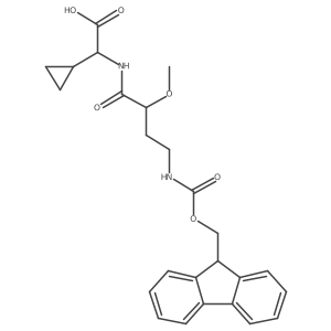 2-cyclopropyl-2-[4-({[(9H-fluoren-9-yl)methoxy]carbonyl}amino)-2-methoxybutanamido]acetic acid Structure