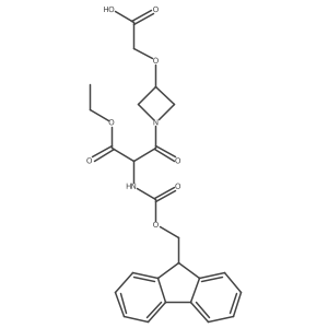 2-({1-[3-ethoxy-2-({[(9H-fluoren-9-yl)methoxy]carbonyl}amino)-3-oxopropanoyl]azetidin-3-yl}oxy)acetic acid Structure