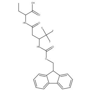 2-[3-({[(9H-fluoren-9-yl)methoxy]carbonyl}amino)-4,4,4-trifluorobutanamido]butanoic acid Structure