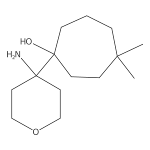 1-(4-Aminooxan-4-yl)-4,4-dimethylcycloheptan-1-ol结构式