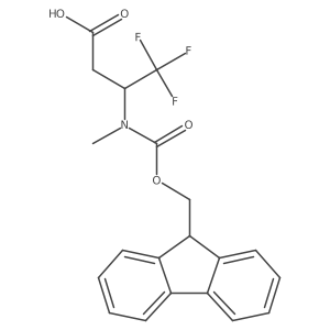 3-({[(9H-fluoren-9-yl)methoxy]carbonyl}(methyl)amino)-4,4,4-trifluorobutanoic acid结构式