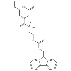 2-[4-({[(9H-fluoren-9-yl)methoxy]carbonyl}amino)-N-(2-methoxyethyl)-2,2-dimethylbutanamido]acetic acid结构式