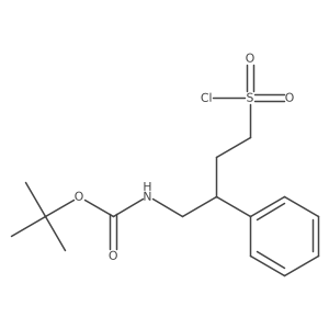tert-butyl N-[4-(chlorosulfonyl)-2-phenylbutyl]carbamate Structure