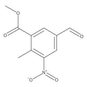 5-Formyl-2-methyl-3-nitrobenzoic acid methyl ester结构式