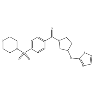 4-{4-[3-(1,3-Thiazol-2-yloxy)pyrrolidine-1-carbonyl]benzenesulfonyl}morpholine结构式