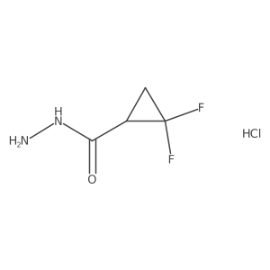 2,2-Difluorocyclopropane-1-carbohydrazide hydrochloride Structure