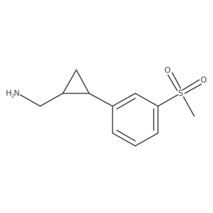 rac-[(1R,2R)-2-(3-methanesulfonylphenyl)cyclopropyl]methanamine结构式