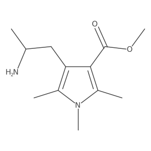 methyl 4-[(2S)-2-aminopropyl]-1,2,5-trimethyl-1H-pyrrole-3-carboxylate结构式