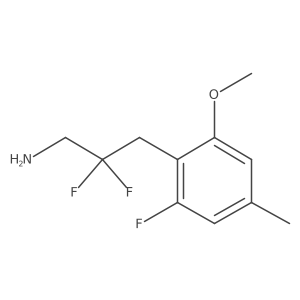 2,2-Difluoro-3-(2-fluoro-6-methoxy-4-methylphenyl)propan-1-amine结构式