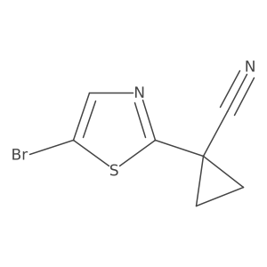 1-(5-Bromo-1,3-thiazol-2-yl)cyclopropane-1-carbonitrile Structure