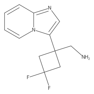 (3,3-Difluoro-1-{imidazo[1,2-a]pyridin-3-yl}cyclobutyl)methanamine结构式