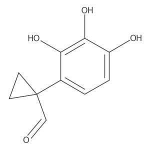 1-(2,3,4-Trihydroxyphenyl)cyclopropane-1-carbaldehyde结构式