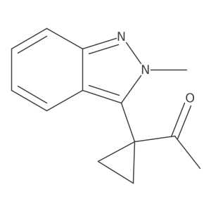 1-[1-(2-methyl-2H-indazol-3-yl)cyclopropyl]ethan-1-one结构式