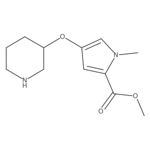 methyl 1-methyl-4-(piperidin-3-yloxy)-1H-pyrrole-2-carboxylate结构式