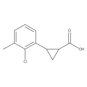 2-(2-Chloro-3-methylphenyl)cyclopropane-1-carboxylic acid结构式